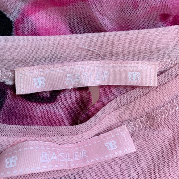 Basler sweater set size 42 large 10 us pink black sleeveless top and sweater - Picture 15 of 15